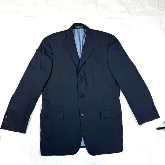 HUGO BOSS BLAZER‎ 42 SPORT COAT SUIT JACKET MADE IN USA VTG ROSSELLINI MOVIE - Picture 1 of 8